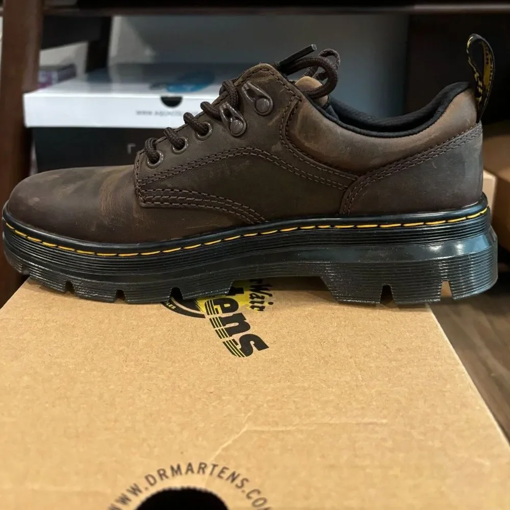 Dr. Marten's / Reeder Crazy Horse Leather Utility Shoes / Stylish Docs Lace Up - Picture 4 of 11